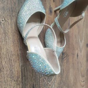 Dazzling Gold Rhinestone Heels